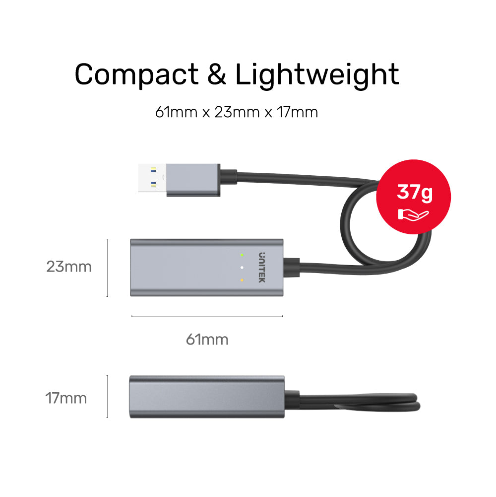 USB 3.0 轉 2.5G 乙太網轉接器