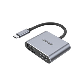 4K 60Hz USB-C 轉 HDMI 及 VGA 轉接器 (MST 多螢幕獨立擴展)