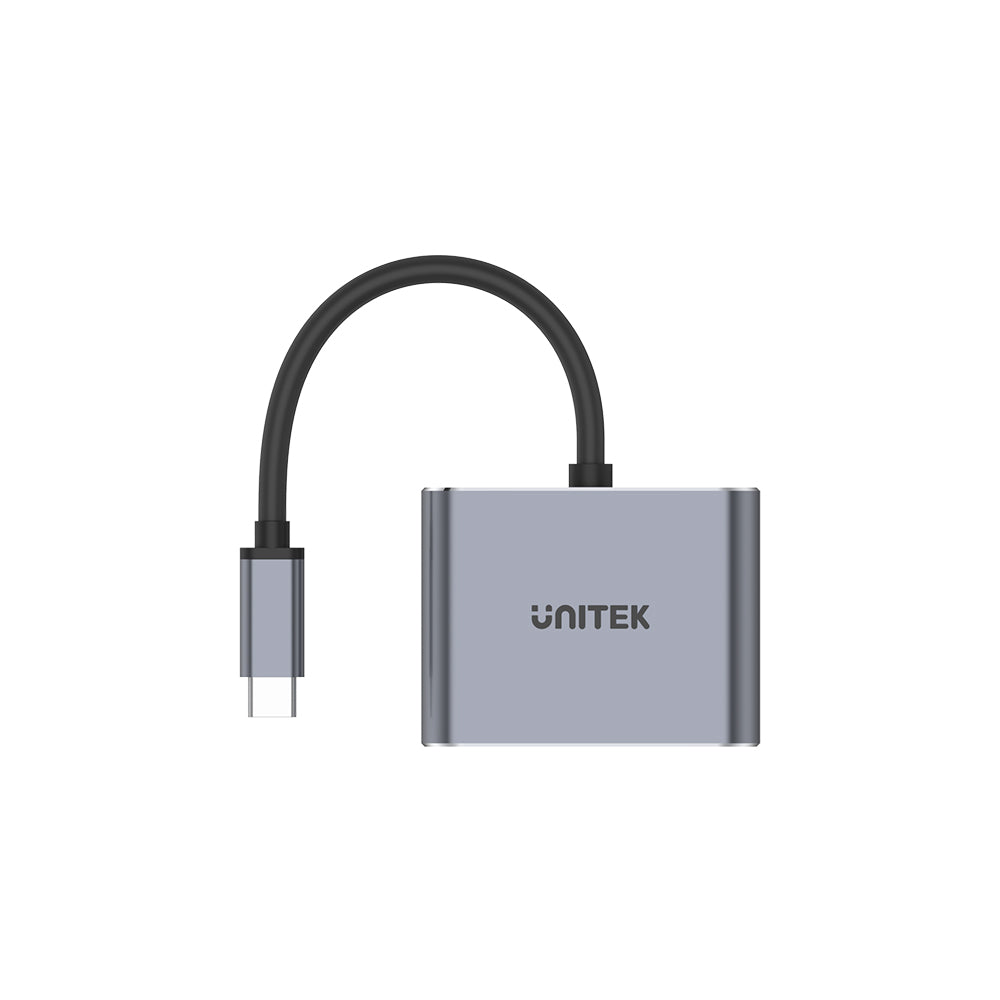 4K 60Hz USB-C to HDMI 2.0 and VGA Adapter with MST Dual Monitor