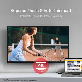 4K USB-C 轉雙 HDMI 轉接器 (MST 多螢幕獨立擴展)