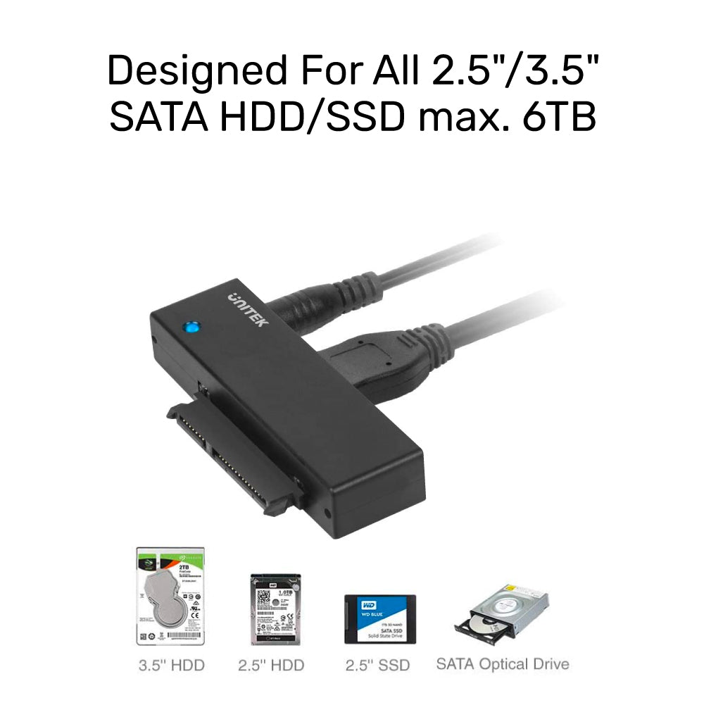 USB 3.0 to SATA III Adapter (With 12V2A Power Adapter)