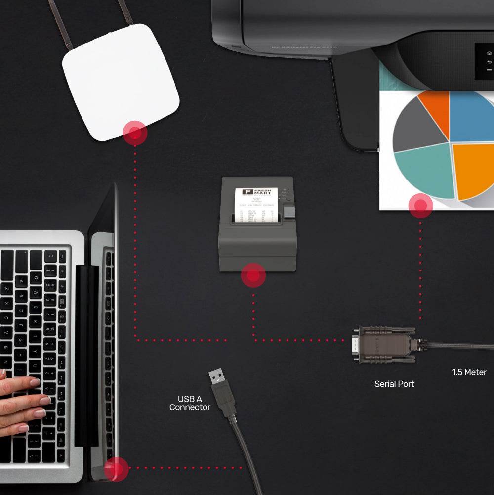 USB 2.0 to Serial RS232 Cable