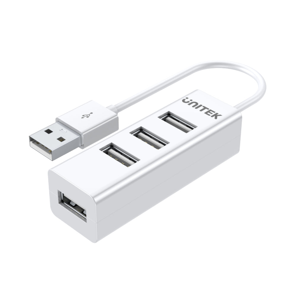 4 Ports USB 2.0 Hub in White