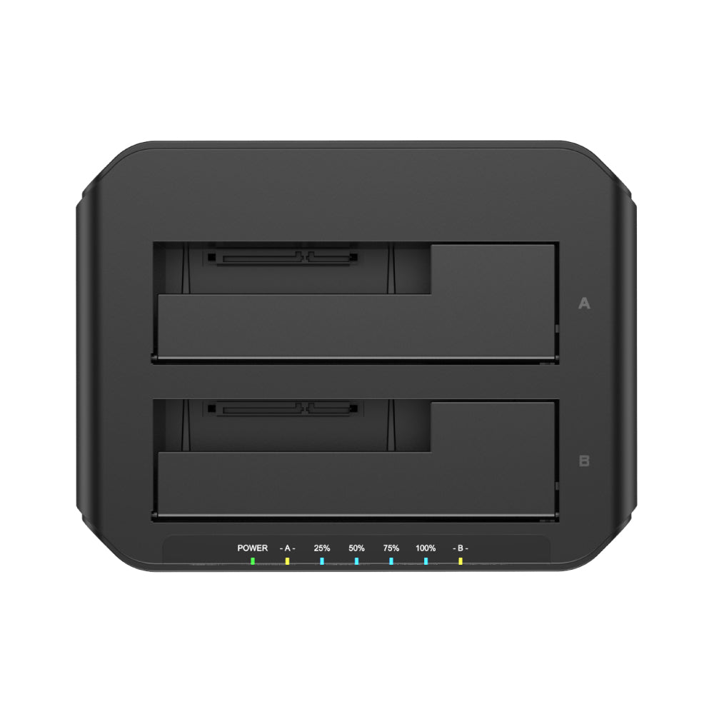 USB 3.0 to SATA III Dual Bay HDD/ SSD Docking Station with UASP & Offline Clone in Black