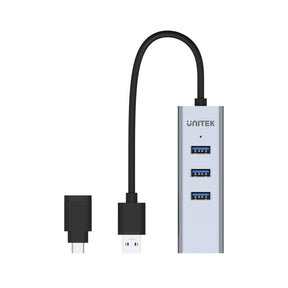 4 合 1 USB 3.0 Hub (配有 USB-C 轉換器)