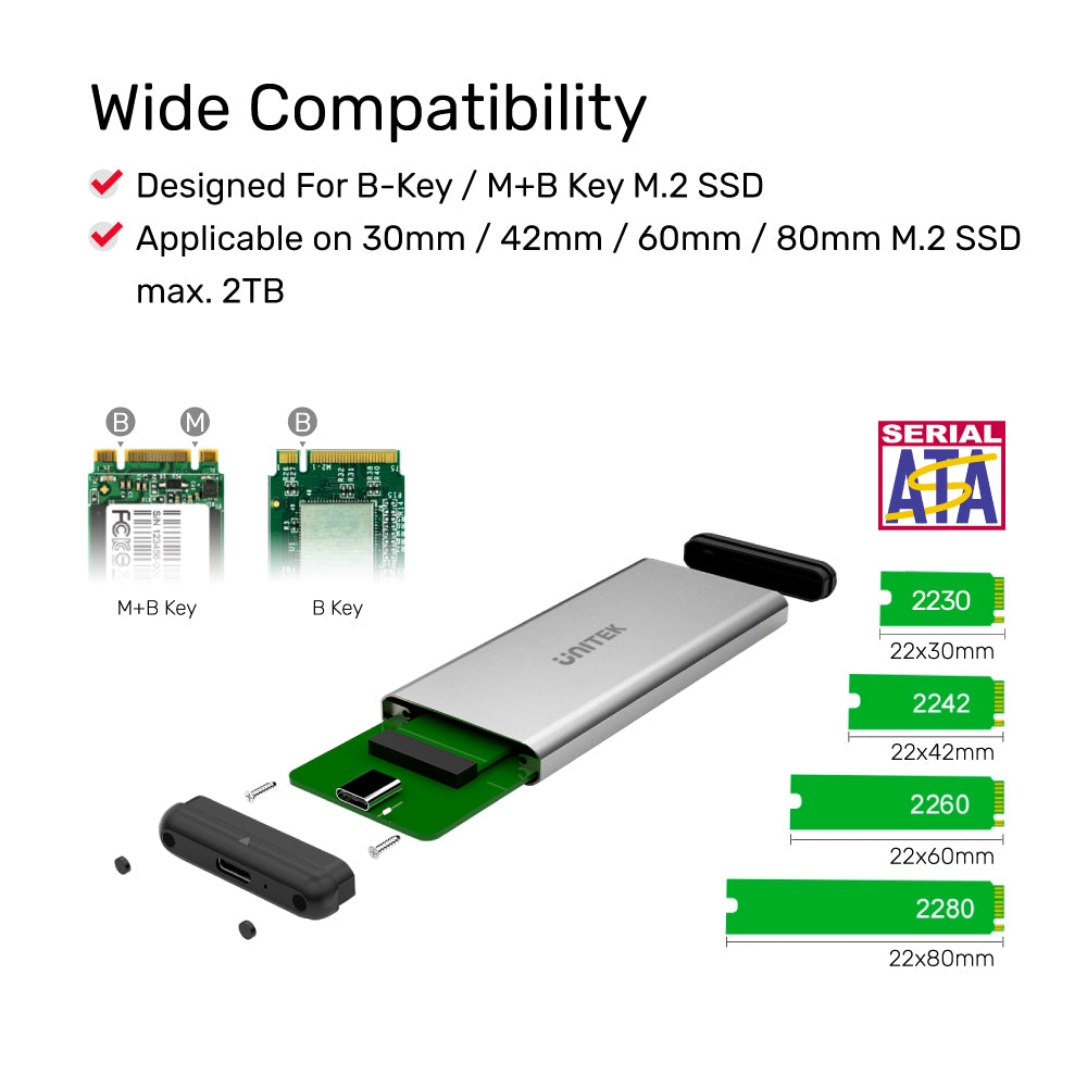 USB3.0 to SATA NGFF/ M.2 SSD Enclosure