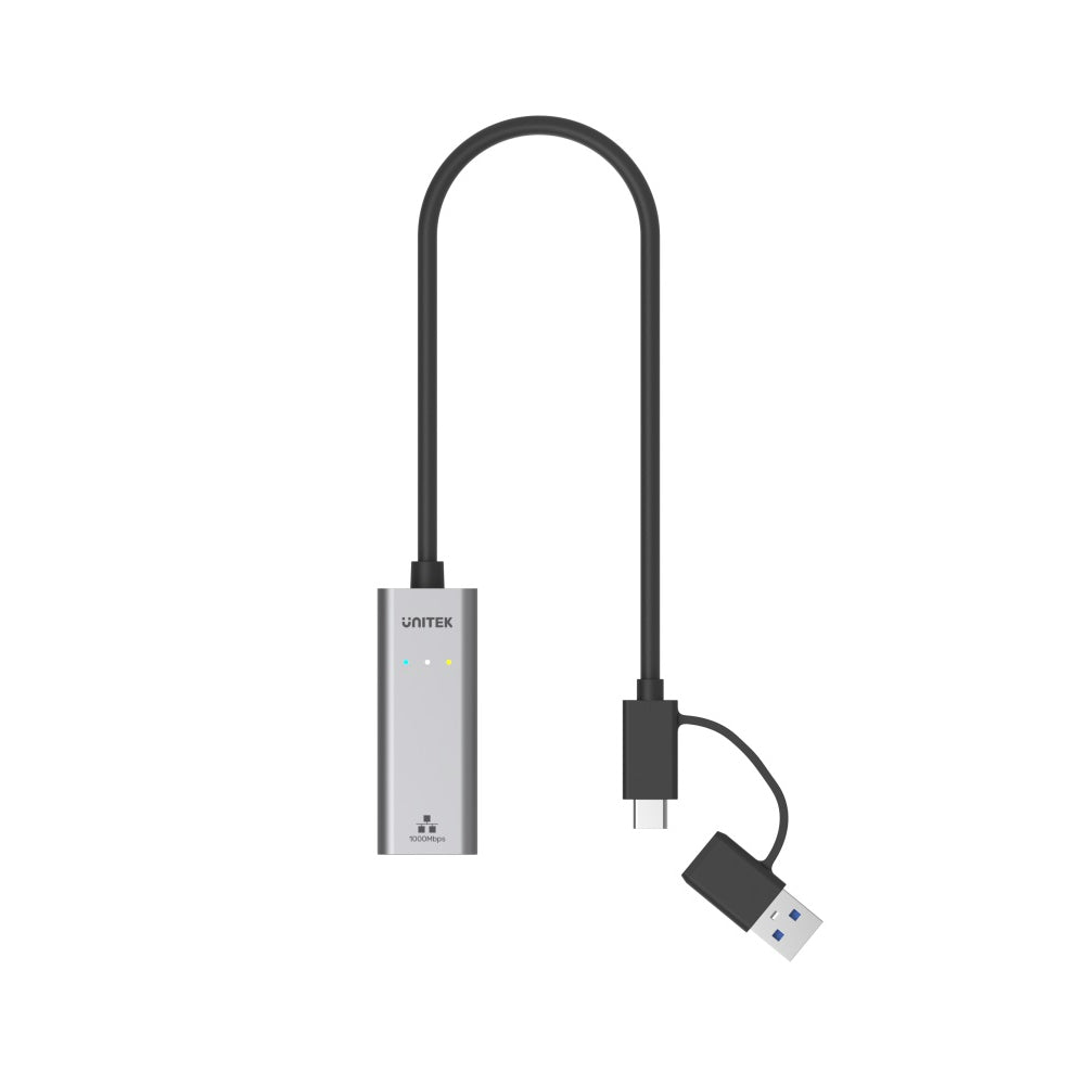 USB-C/A轉千兆位乙太網轉接器