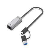 USB-C/A轉千兆位乙太網轉接器