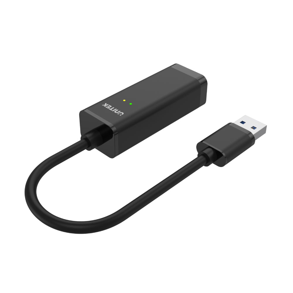 USB 3.0 to Gigabit Ethernet Adapter in Black