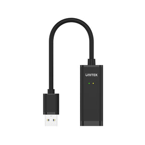 USB 3.0 to Gigabit Ethernet Adapter in Black