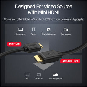 4K 60Hz High Speed Mini HDMI to HDMI Cable