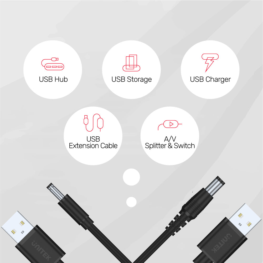 USB 轉 DC 5.5mm 充電線