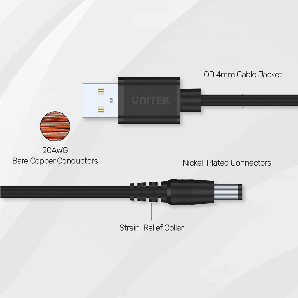 USB 轉 DC 5.5mm 充電線