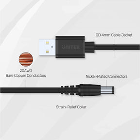 USB 轉 DC 5.5mm 充電線