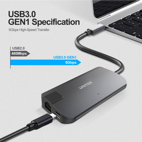 5 合 1 多媒體 USB-C Hub (支援4K HDMI 和 USB-PD 60W)