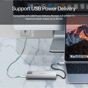 5 合 1 多媒體 USB-C Hub (支援4K HDMI 和 USB-PD 60W)