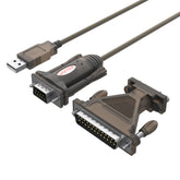 USB 轉 RS232 串行接口轉接器 (附送 DB9F 轉 DB25M 轉接器)