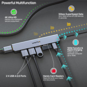uHUB S7+ 7 合 1 超纖薄多媒體 USB-C Hub (支援5Gbps、4K HDMI 和 USB-PD 100W)